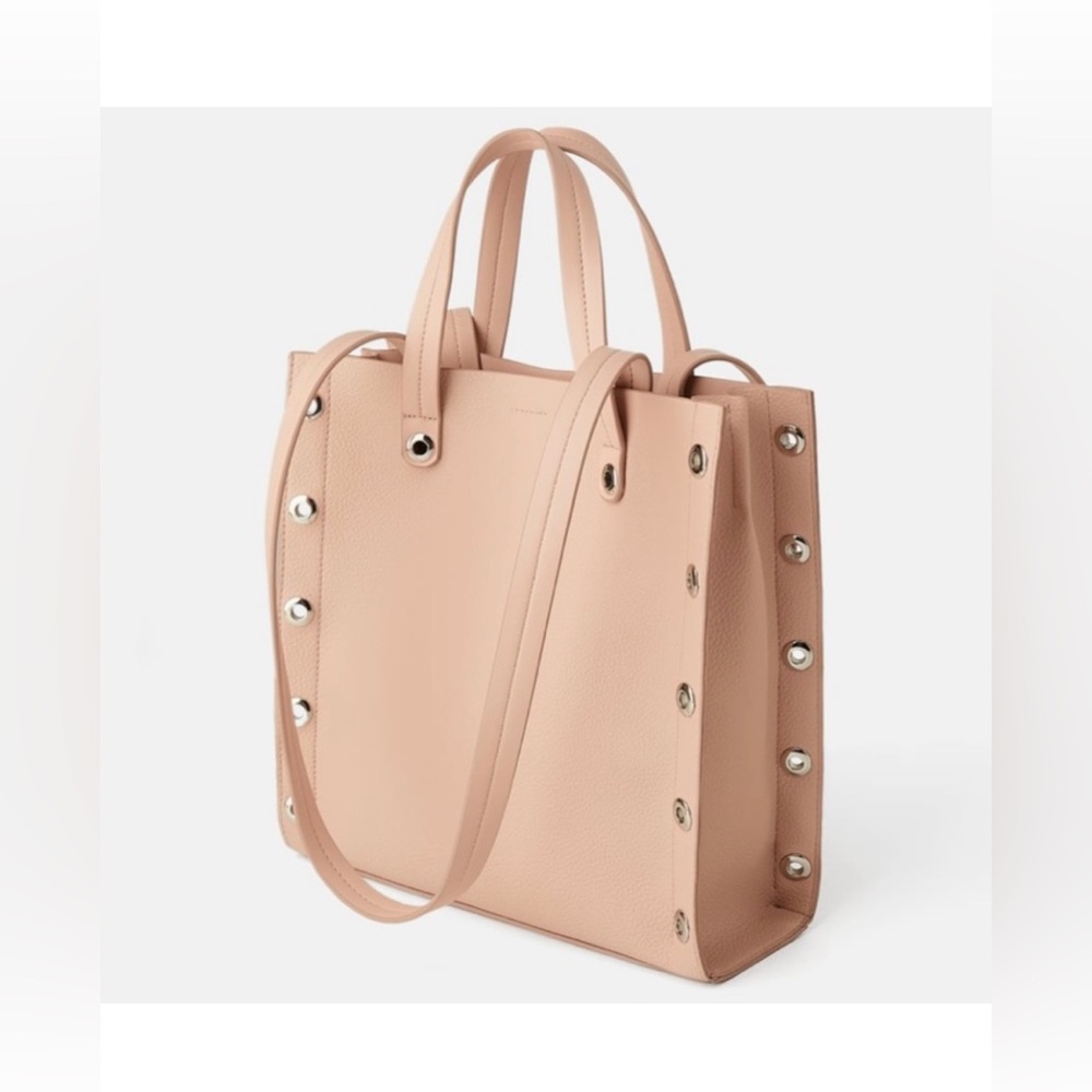 Zara Squared Shopper with Metal Ring Trim
color: Pink - Picture 1 of 7